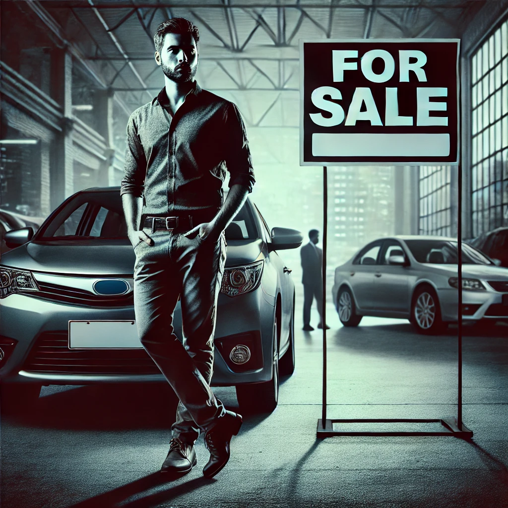 Man selling his used car in Abu Dhabi through iCarsU.com