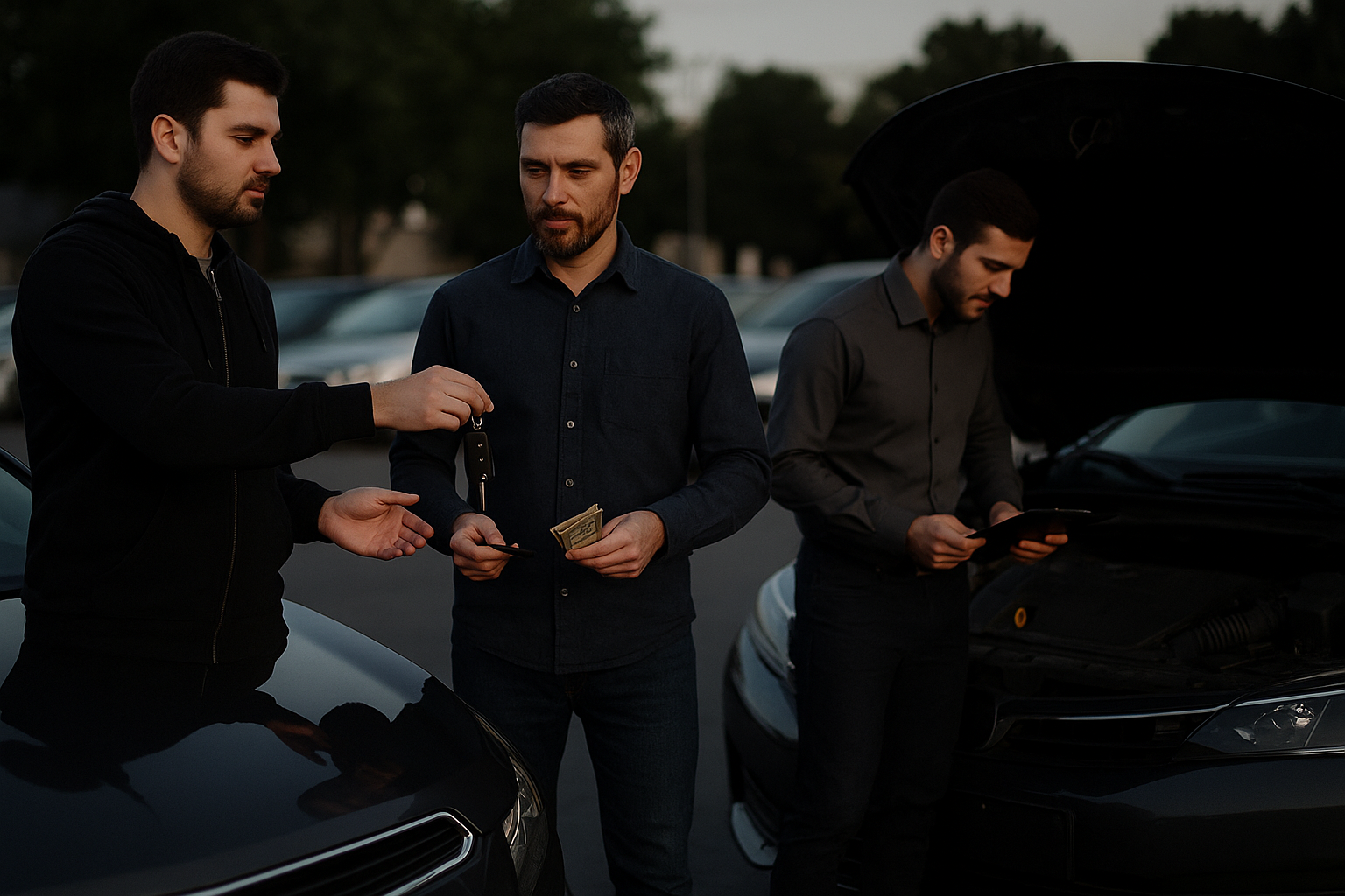regular men selling car at places that buy cars