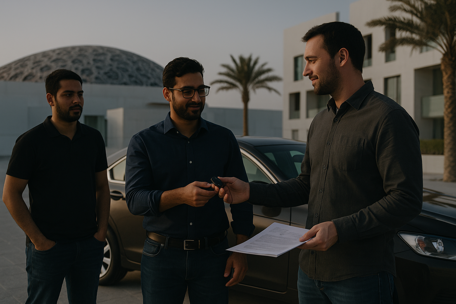 Abu Dhabi car buyers meeting in Saadiyat Island for car sale