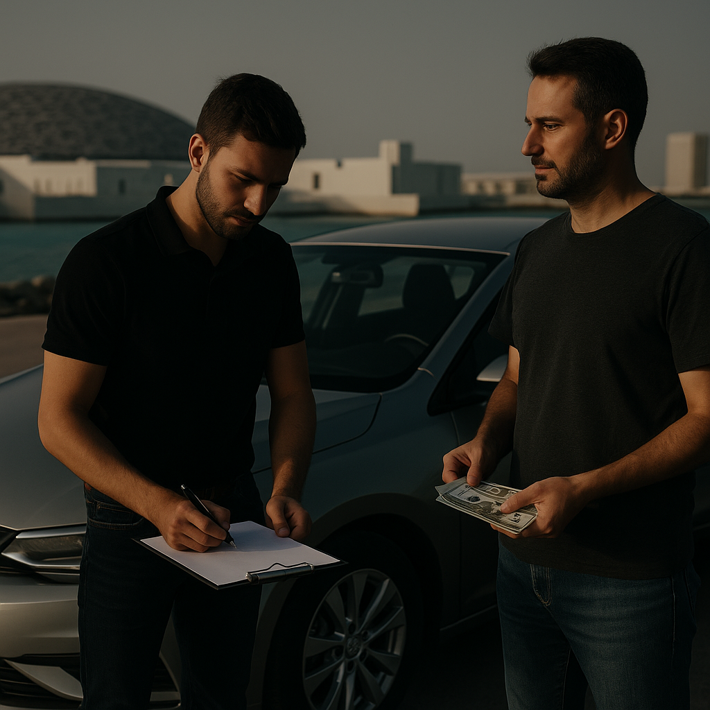 Abu Dhabi car buyers completing deal in Saadiyat Island