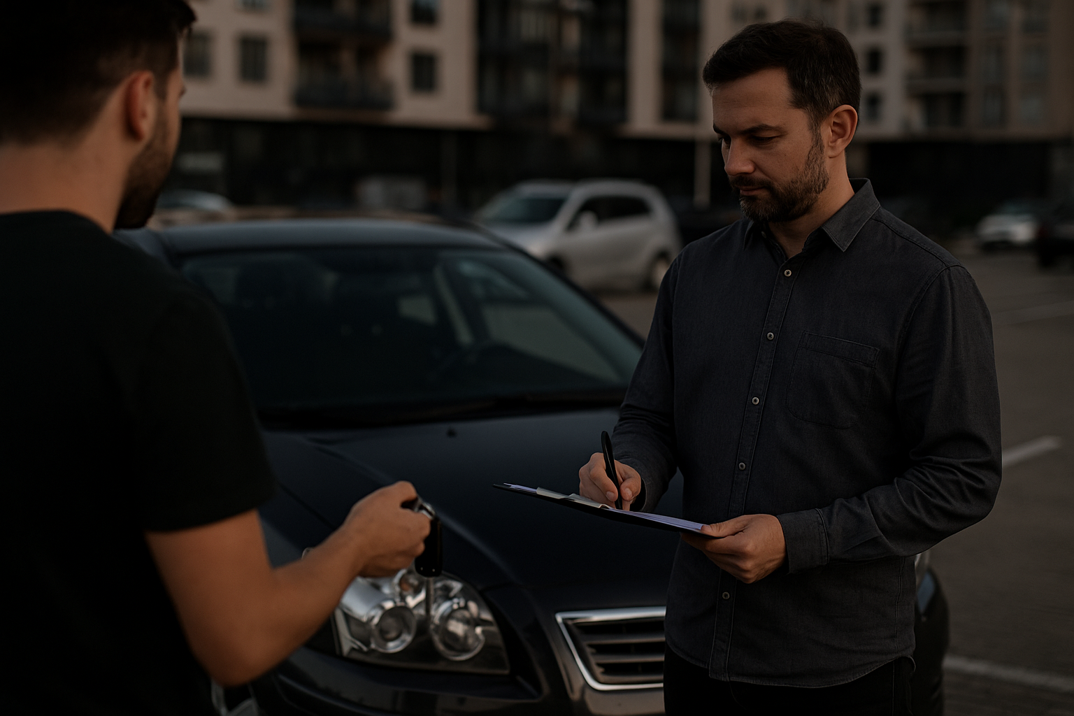 car buyers near me during car handover in Abu Dhabi